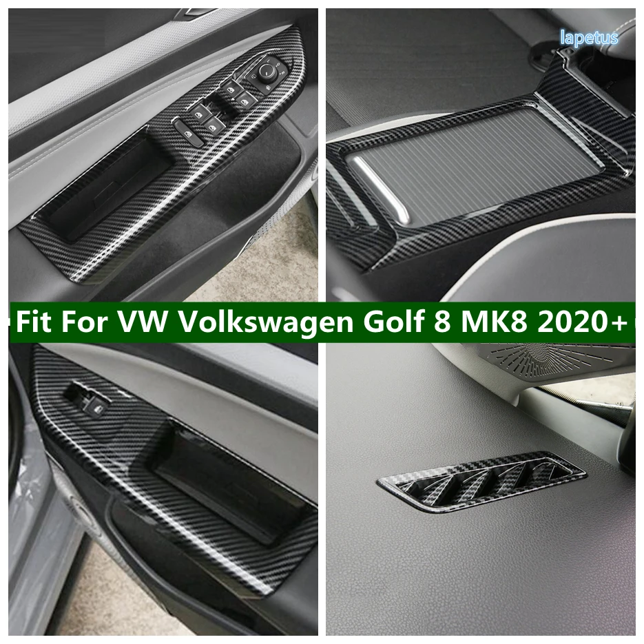 

Air Conditioner AC Vent / Steering Wheel / Water Cup Holder / Armrest Storage Box Cover Trim Fit For VW Golf 8 MK8 2020 - 2024