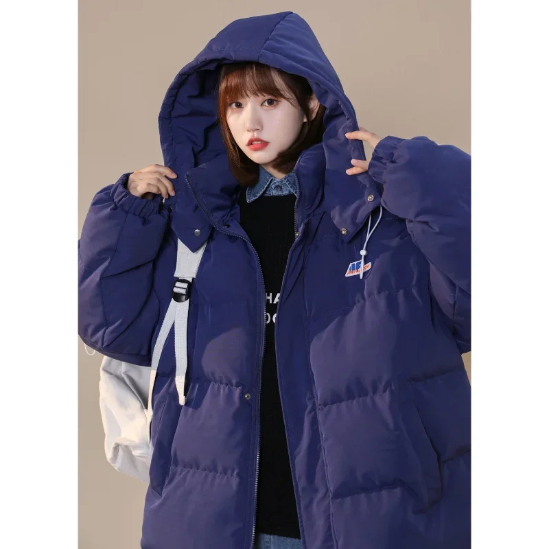 Winter Parkas American Coat Drawstring Cotton Padded Jacket Loose Warm Men's Jacket Bread Jacket Thicken Keep Warm
