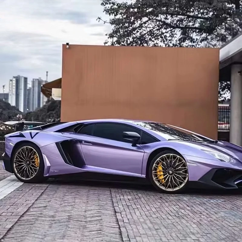 الجملة PET بولي يوريثان يلقي HD لامعة أولفيرا الأرجواني سيارة التفاف الفينيل 1.52X18M/5X60FT كامل لفة الحجم المصنع مباشرة