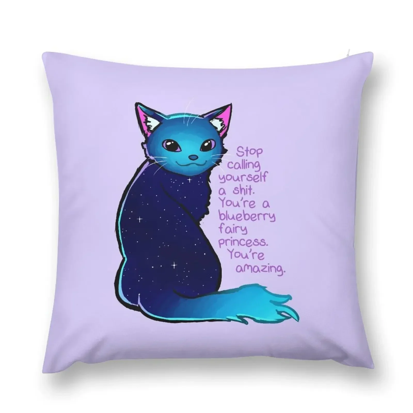 You're A Blueberry Fairy Princess Galaxy Cat Throw Pillow Rectangular Cushion Cover covers for pillows Pillow Cases pillow