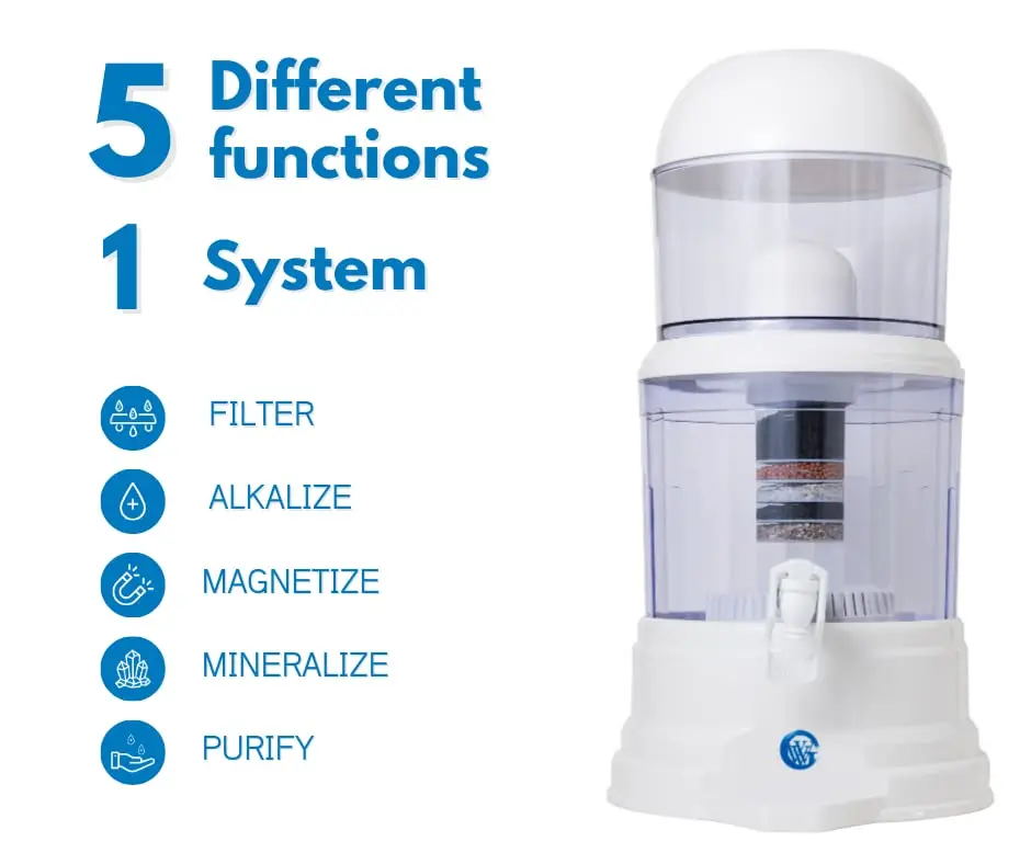 VG Water Mineral Purifier System Filter| Capacity Filter That Purifies Water, for Drinking Water Dispenser| Countertop Alkaline