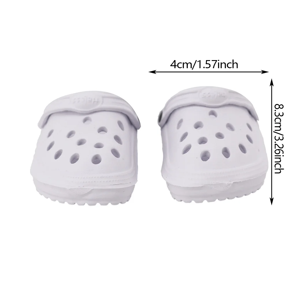 Doll Shoes Slippers Perforated Sandals Beach Shoes For 18Inch  American&43Cm Reorn Baby Doll Children's Gift For Our Generation