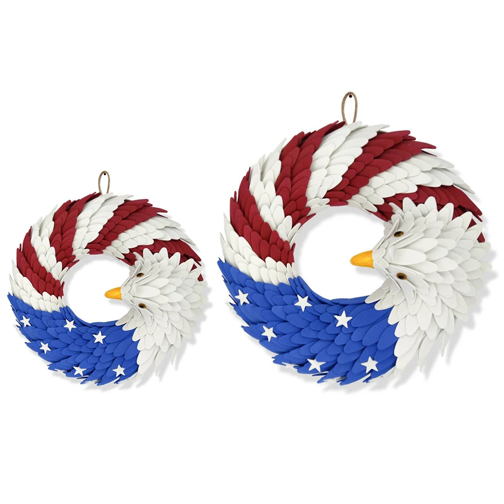 

Independence Day Wreath Patriotic American Wreath Memorial Day Wreath for Front Door Decorations