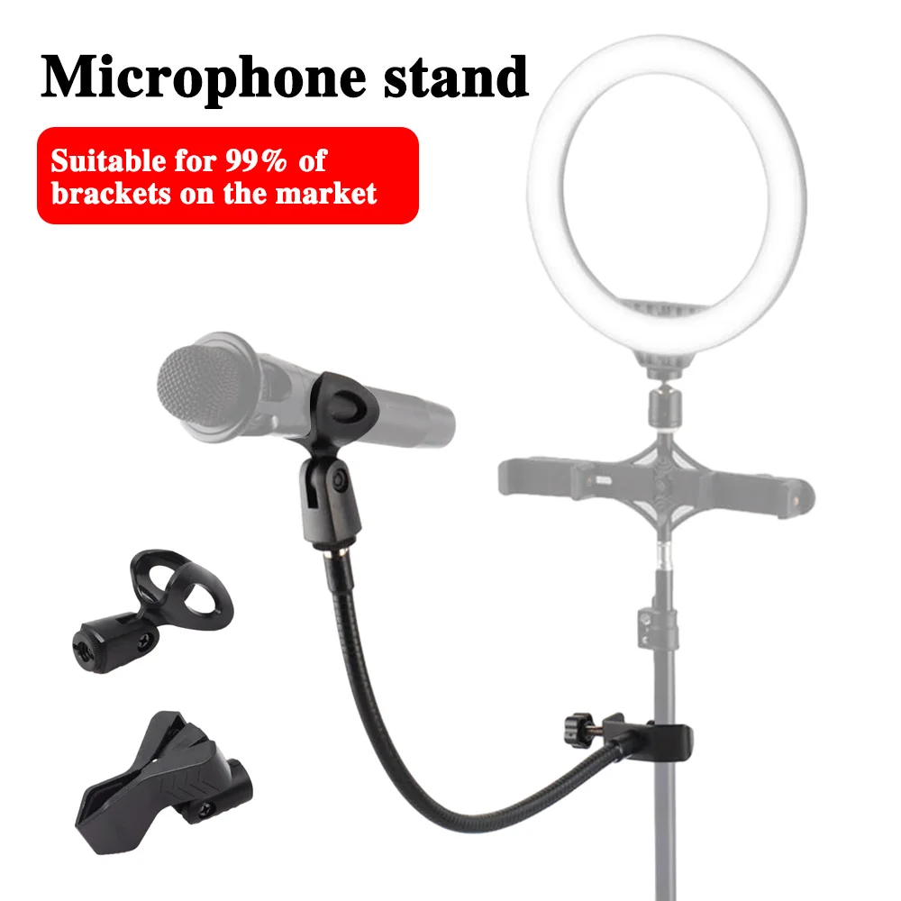 

Flexible Mic Stand Universal Hose Shelves with Heavy Duty Desk Clamp Microphone Stand Mic Clip Holder Mic Arm Desk Mount