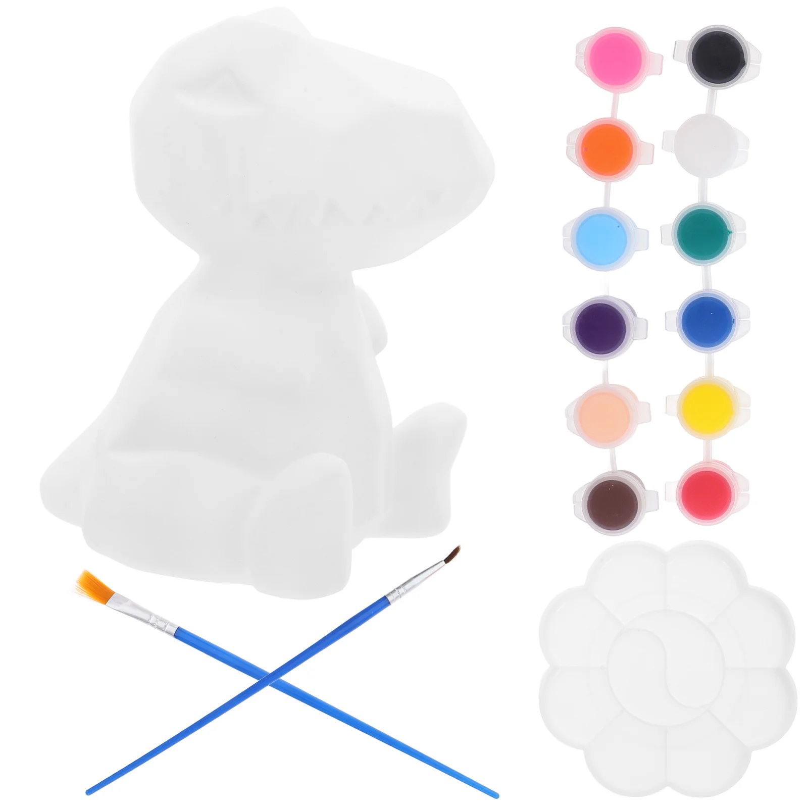 1 Set DIY Doodle Dinosaur Night Light Artistic Painting Craft Kit Geometric Design Creative Gift for Kids Bedroom Decoration