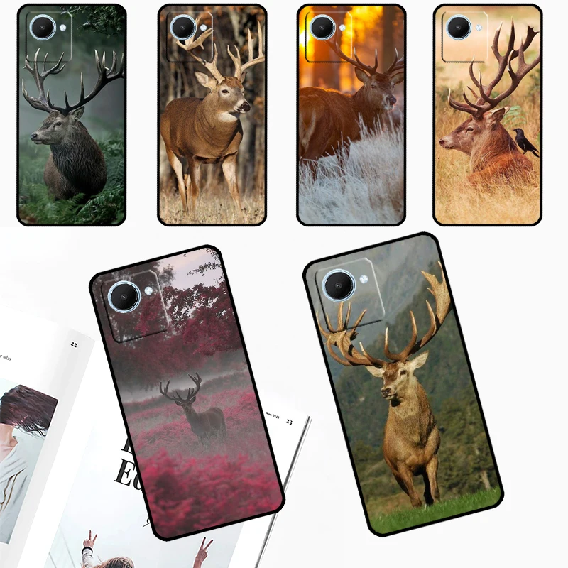 STUNNING DEER Animal For Realme 11 Pro Plus 10 12 Pro C55 C53 C51 C33 C31 C30 C25s C21Y C15 GT Neo5 GT3 GT5 Case