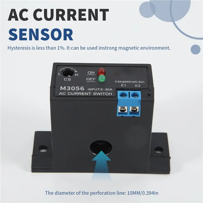 B50C Current Sensing Switch Induction Relay AC Linkage Device Plc Signal Over Limit Closed AC 0.2-30A