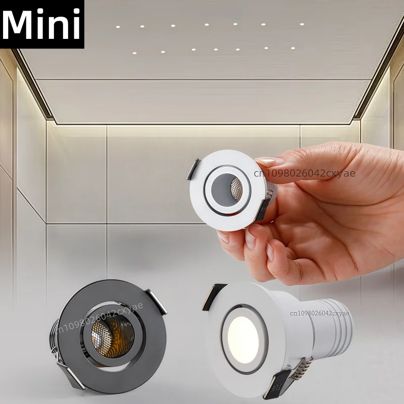 Mini Dimmable LED Downlights, Recessed Ceiling Lights, COB Spotlights, 3W, 5W Living Room, Kitchen Cabinet Lighting Bulbs