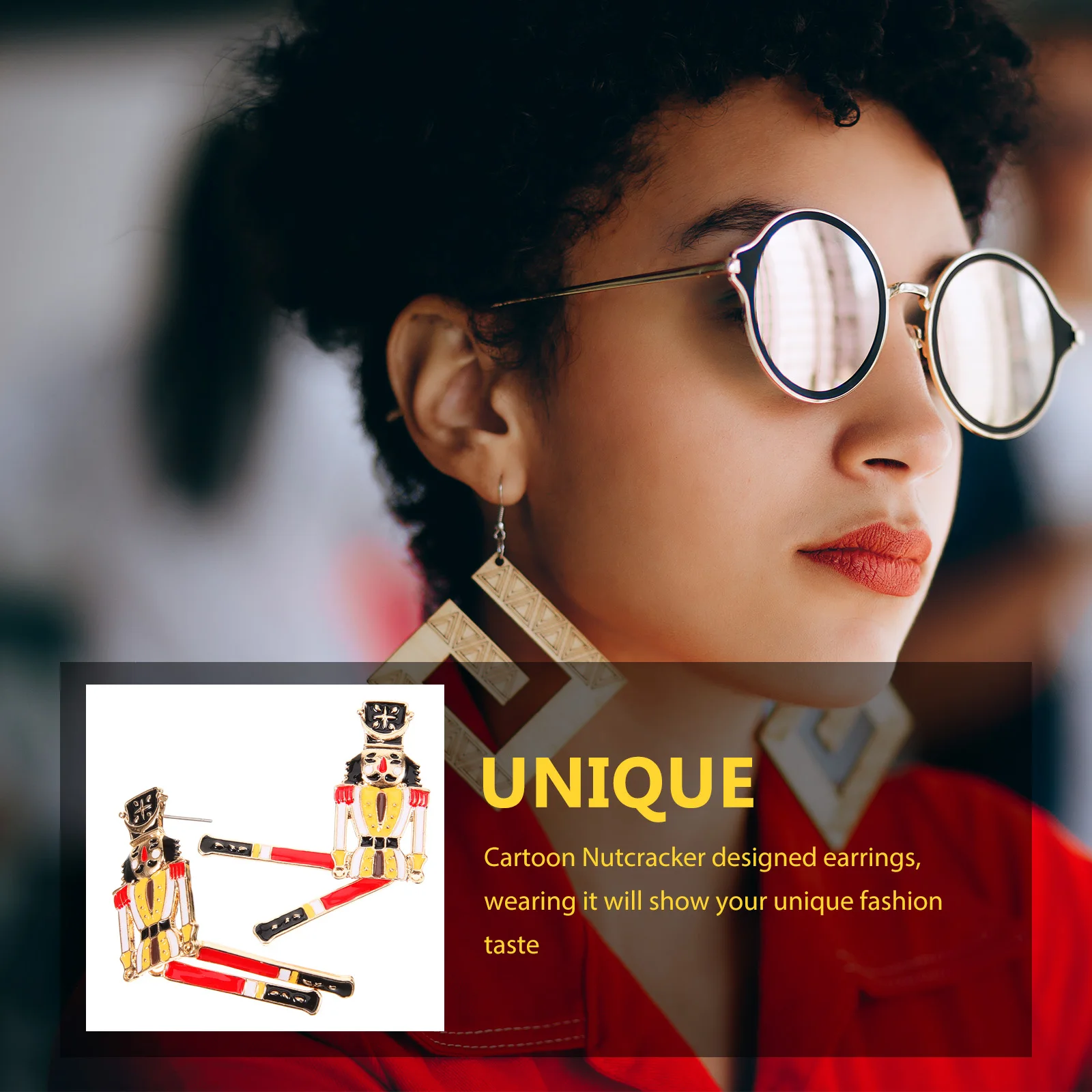 1 زوج كسارة البندق الأذن ترصيع الأقراط الصغيرة لطيف للنساء في سن المراهقة الفتيات خفيفة الوزن الأزياء والمجوهرات اكسسوارات الأذن ترصيع