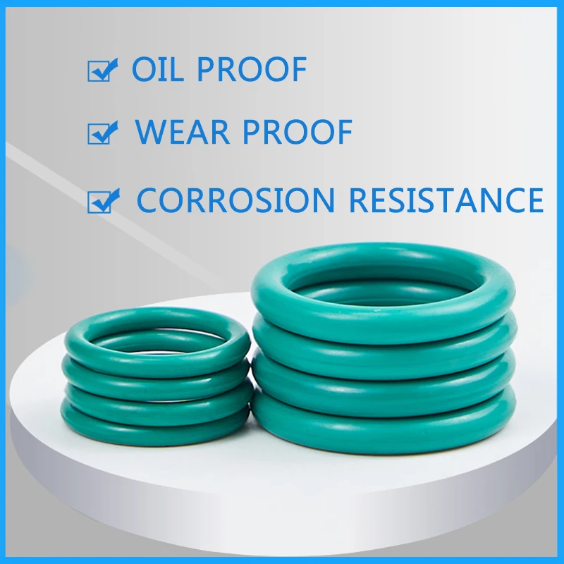 150PCS/box Fluorine Rubber FKM Sealing O-rings CS 1.5mm 1.9mm 2.4mm 3.1mm OD 6mm-30mm Green Gasket Replacements Kits FQ042-063