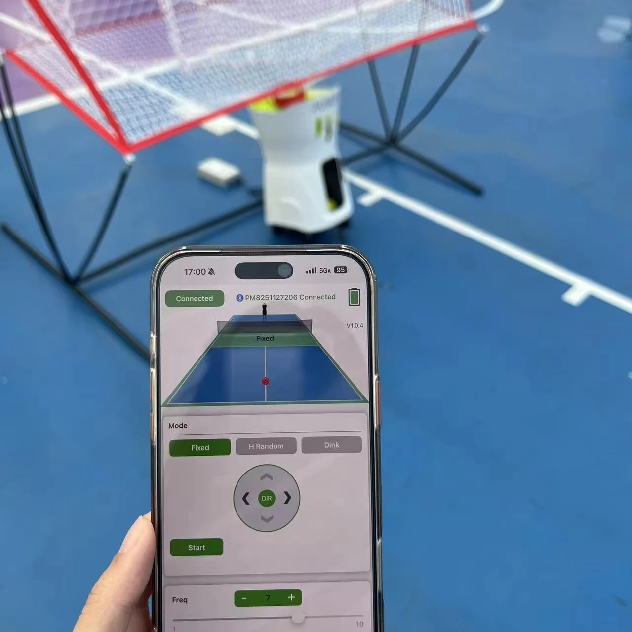 PP-MINI PRO Pickleball Machine With Ball Collection Net APP Smart Ball Shooting Trainer For Practice Auto Launcher For Home
