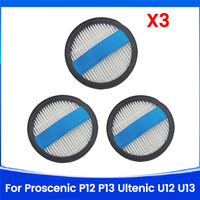 B99A-3PCS Hepa Filtes For Proscenic P12 P13 Ultenic U12 U13 Vacuum Cleaner Attachments Replacement Parts Washable Filter