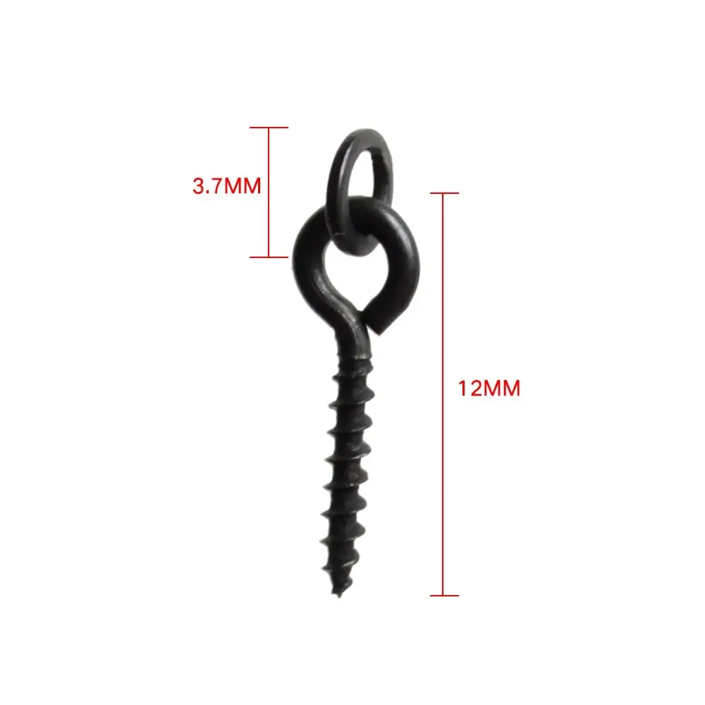 Hirisi 20 Piece Carp Fishing Boilie Screw with Solid Ring Bait Tool Chod Rigs Fishing Tackle AS001