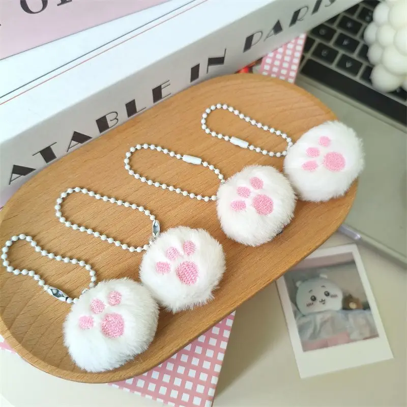 

Набор из 4 милых плюшевых брелоков в виде кошачьих лапок, мягкие игрушки-подвески для сумок, подарок для пары или лучших друзей, брелок для ключей, подарок на вечеринку