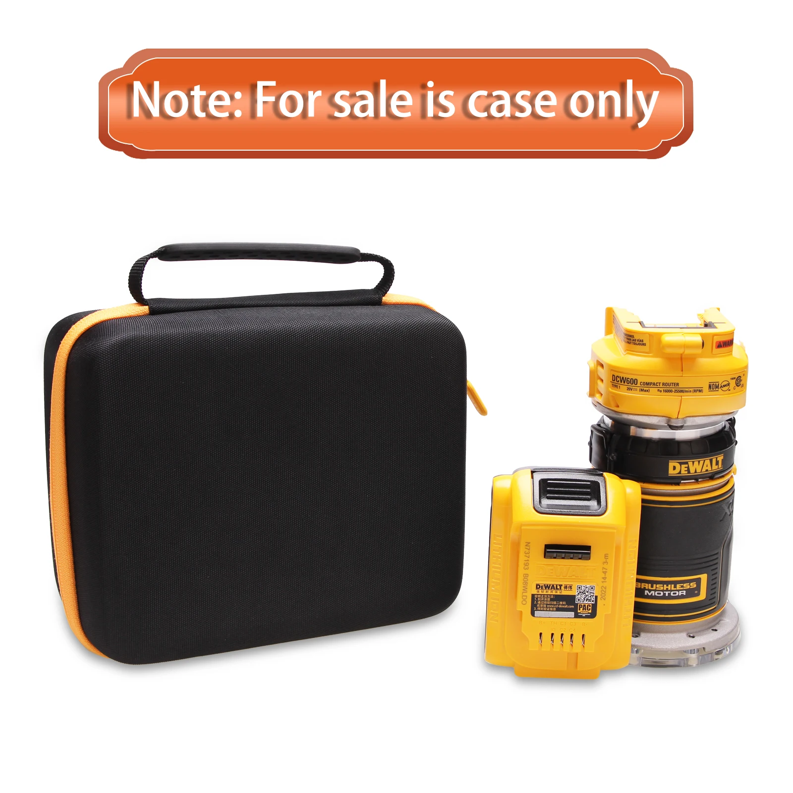 LTGEM-Hard Case para DEWALT DCW600B 20V Max XR Roteador sem fio, DDWP611 Roteador, Viagem Saco De Armazenamento De Proteção, Apenas Caso