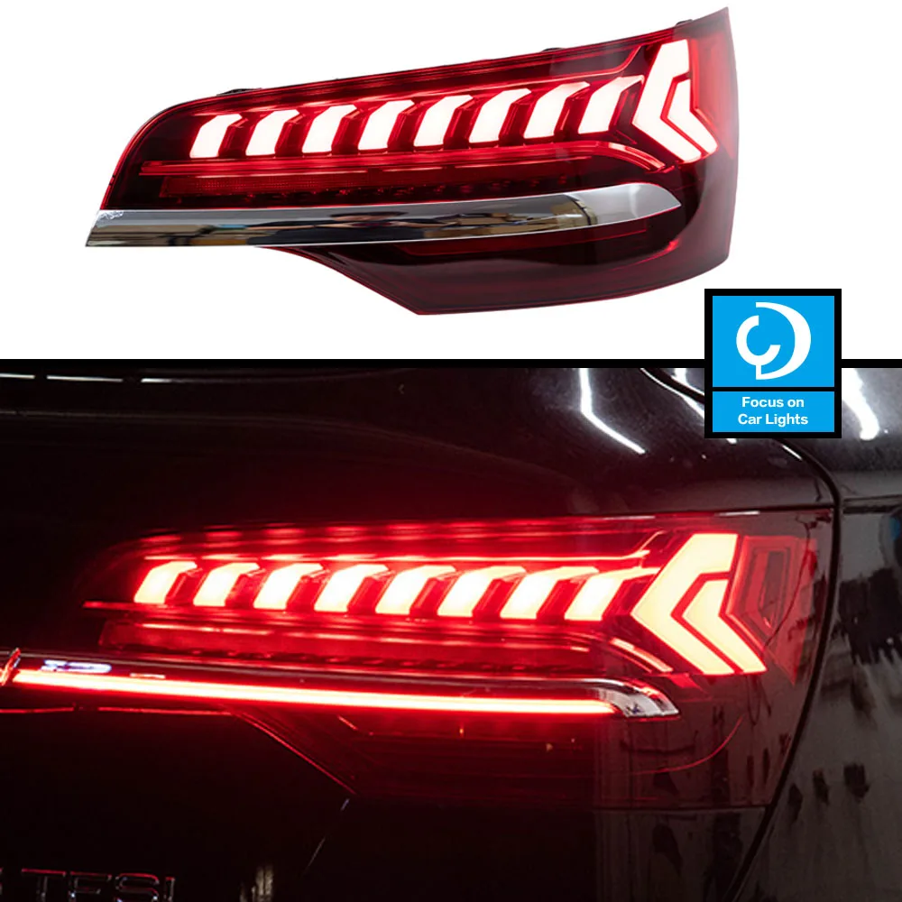 Car Lights for Audi Q7 2006-2015 LED Auto Taillight Assembly Upgrade Through 2023 Newest Design Dynamic Signal Lamp Accessories