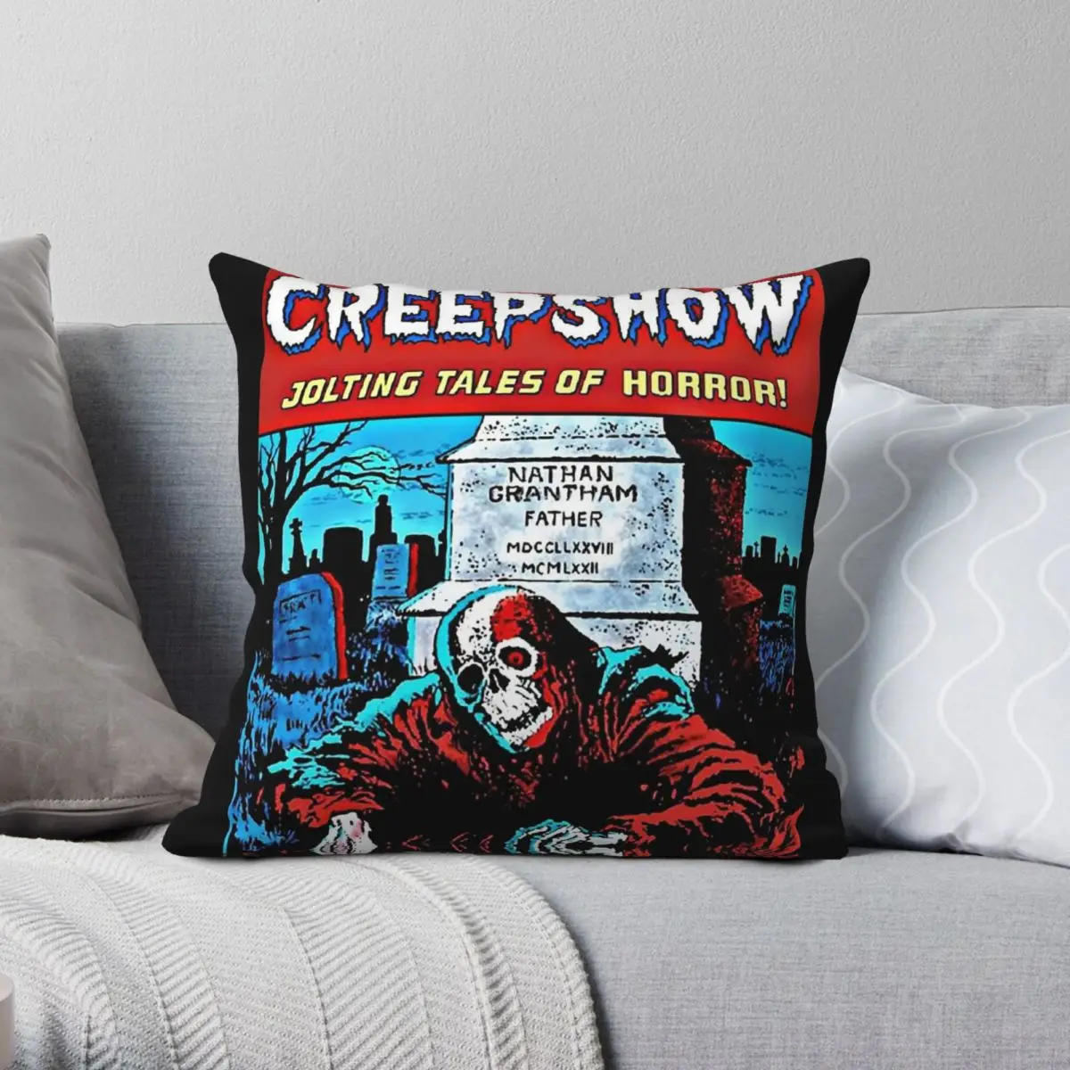 

Квадратная наволочка Creepshow Movie Grave, полиэстер, лен, бархат, декоративная наволочка на молнии с принтом, 18 дюймов