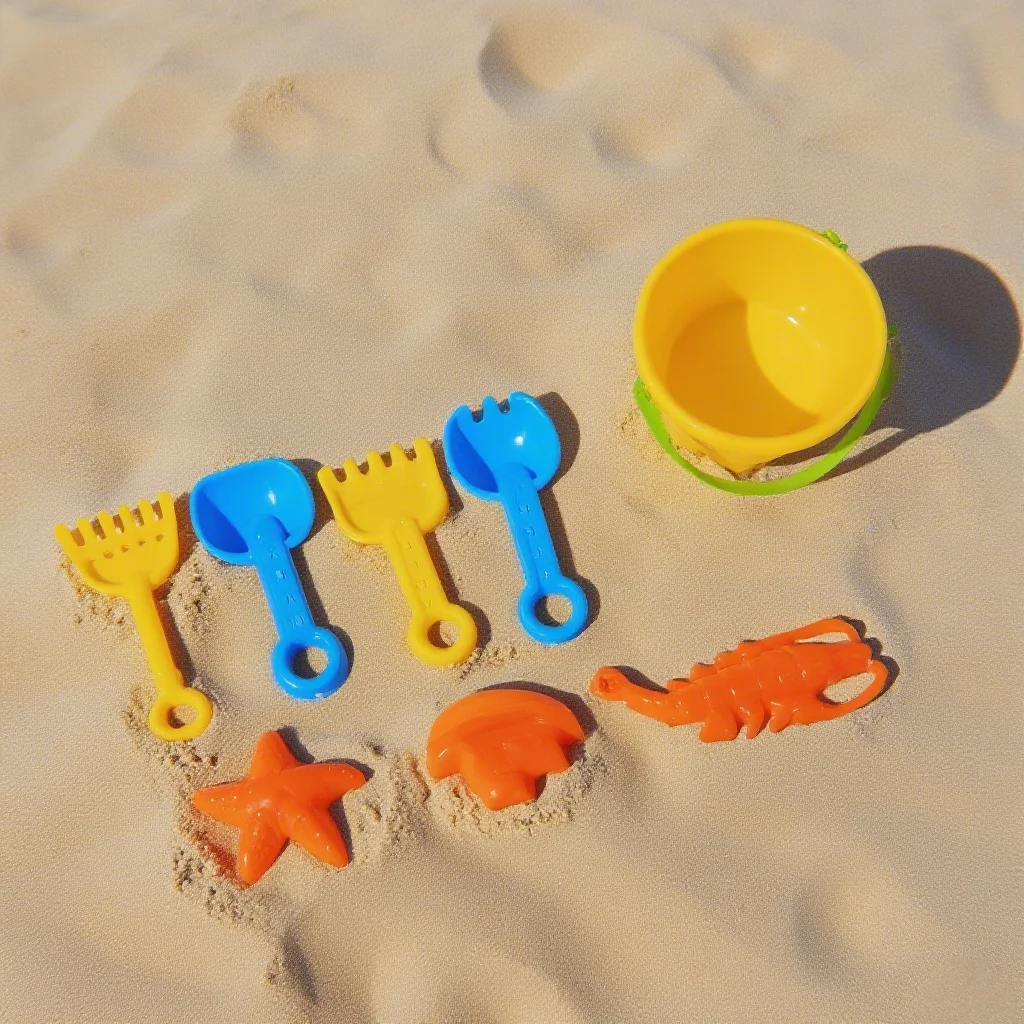 Beach Toy Set, Play on the Beach, Play with Sand, Digging Tools, Shovel, Beach Bucket, Perfect Summer Gift, Random Colors and Styles, Suitable for Creative Sand and Snow Activities