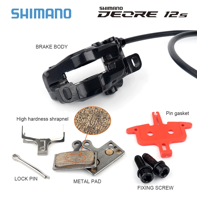 SHIMANO DEORE M6100 2 Piston Mountain Bikes Hydraulic Disc Brake and Rotor RT56 160/180MM LFRR/RFLR  BR BL-M6100 MTB Brake