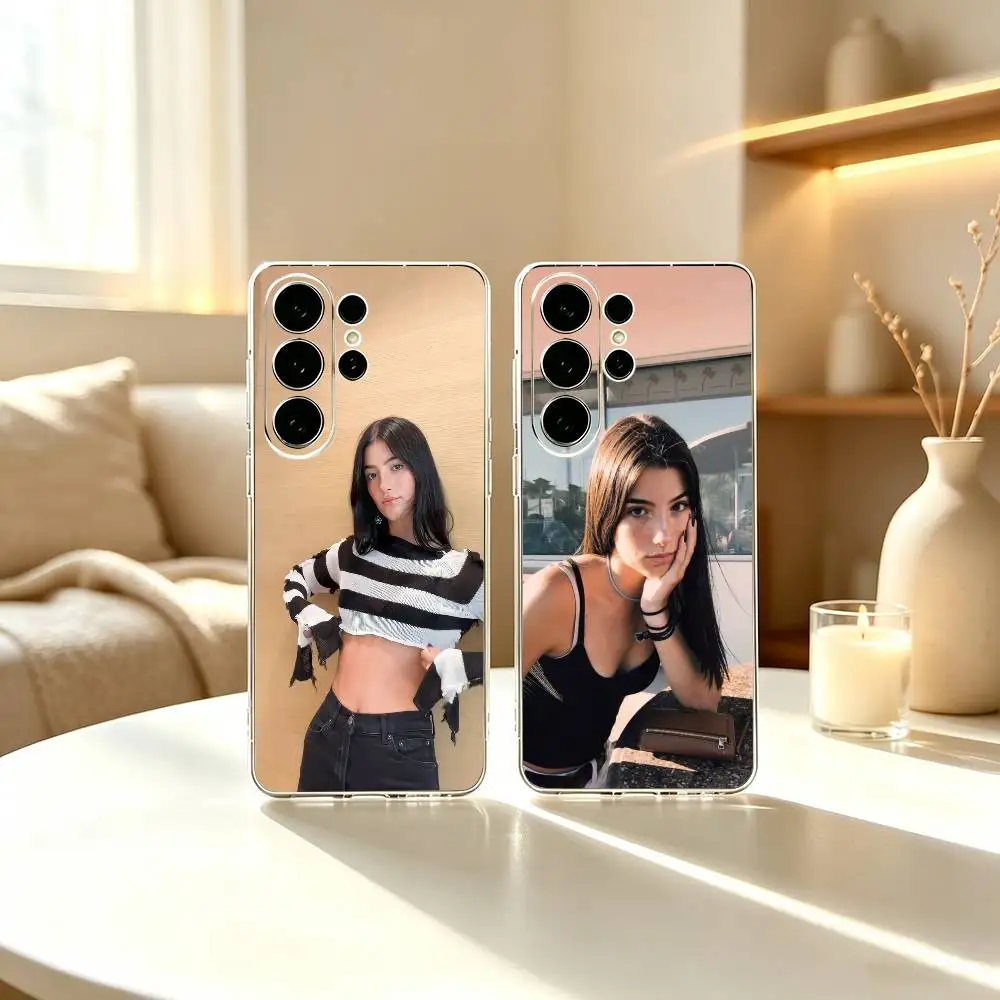 Dancing Sensation c-Charli D'Amelio-o Phone Case For Samsung S23,S22,S21,S20,S30,Transparent Silicone Phone Cover