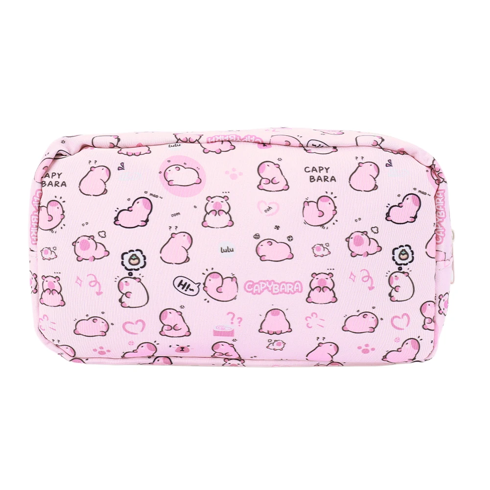 Милый кавайный пенал Capibala со стандартной сумкой для девочек, портативный Настольный органайзер, сумка для ручек, школьные офисные принадлежности