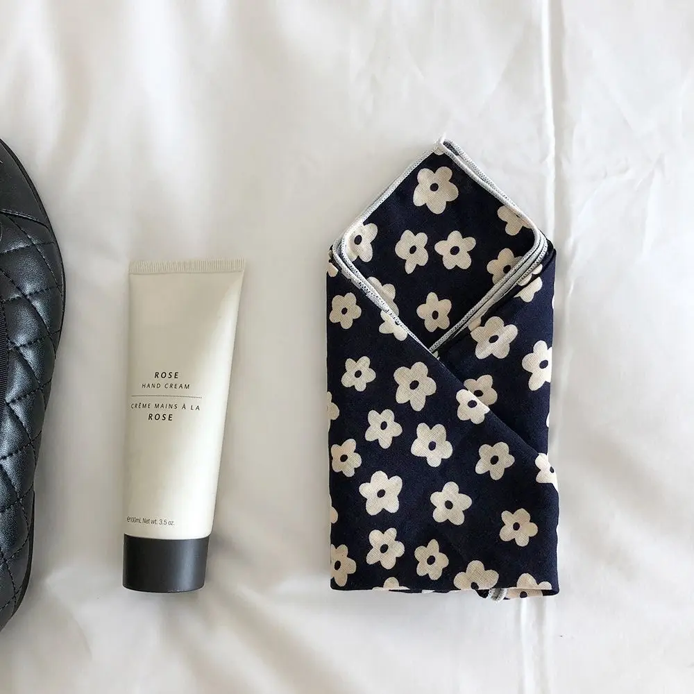 

Clothing Accessories Tie Printing Neckerchief Flower Silk Scarf Korean Style Scarves Small Square Scarf Printed Scarf