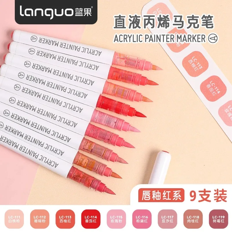 Languo 9/288 Colors Acrylic Colors Markers Direct Liquid Paint Marker Pen DIY for Christmas Stationery School Art Supplies