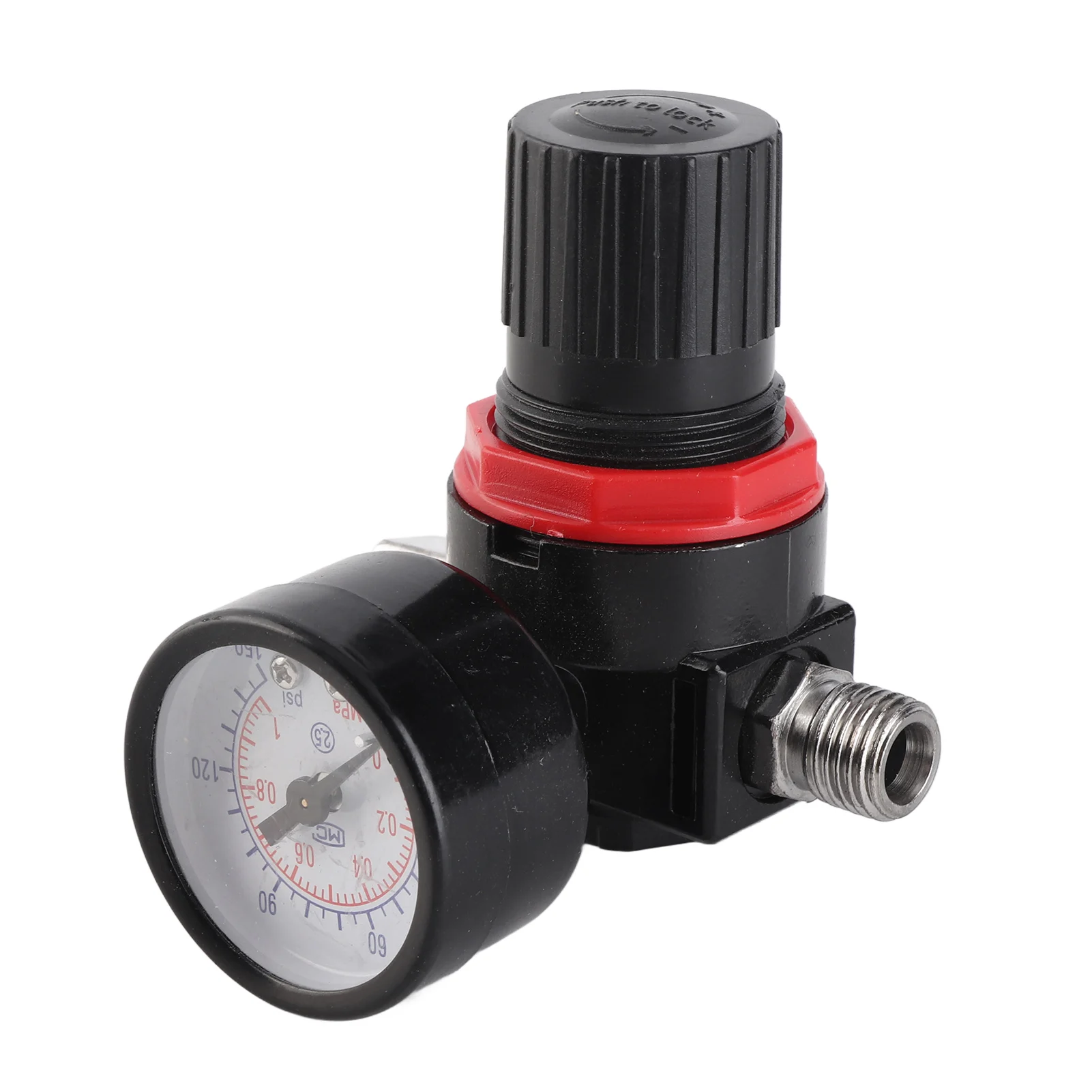 HVLP Spray Air Regulator Pressure Gauge 1/4inch Inline Air Filter Separator Adjustable Air Pressure Regulator Gauge