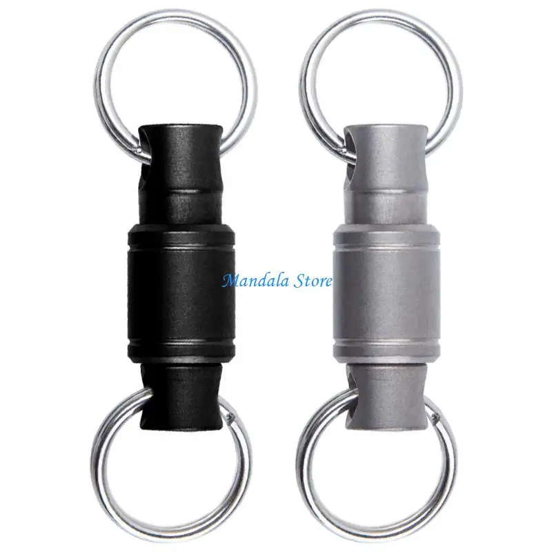 U2JC Titaniums Keychain Double Side Carabiner Clip 360 Rotations Detachable Keychain For Organized Arrangement