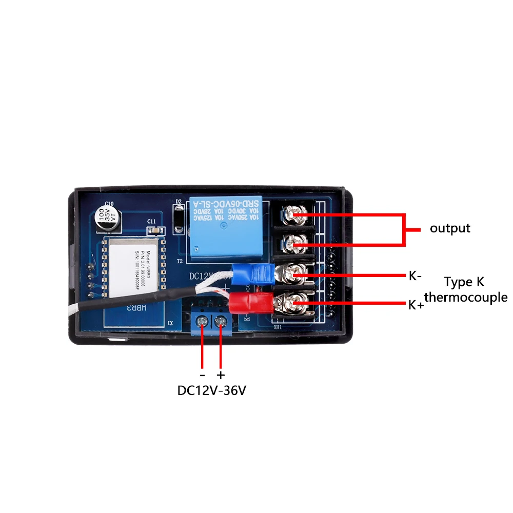 Tuya WIFI Remote High Temperature Digital Thermostat K-type Thermocouple High Temperature Controller -99~999 Degrees ZFX-TW01