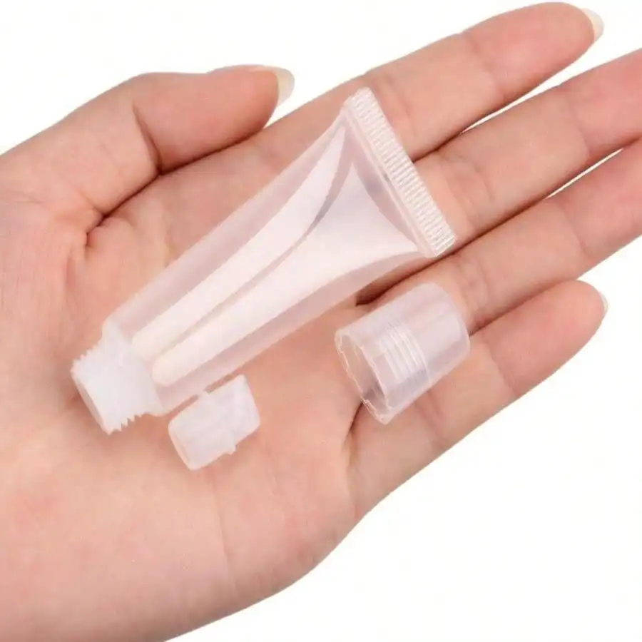 Mini balsamo per labbra trasparente ricaricabile vuoto da 15 ml Contenitori cosmetici Accessori per il trucco Tubi vuoti morbidi 20 pezzi