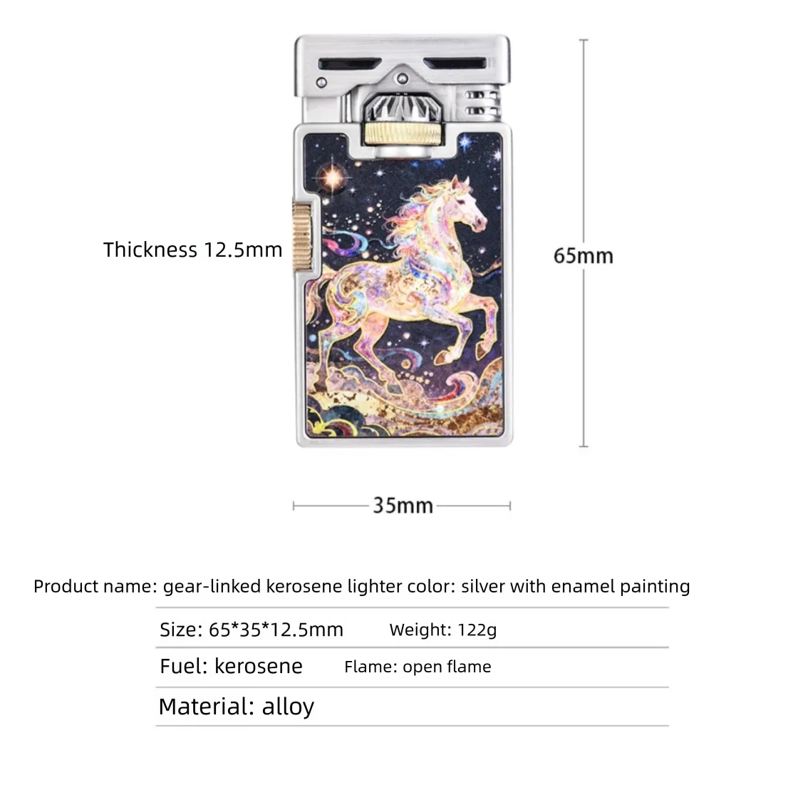 Unique Metal wicks Fluid Lighter Creative Engaged Cigarette Accessories Classic Retro Smokers Antique Collectible Gift