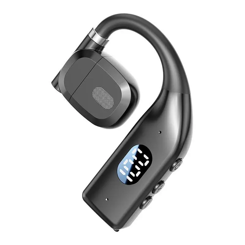 Single Ear Wireless Bluetooth Earpiece 360° HD Audio Long Standby Time Lightweight Headset for Office Work Travel