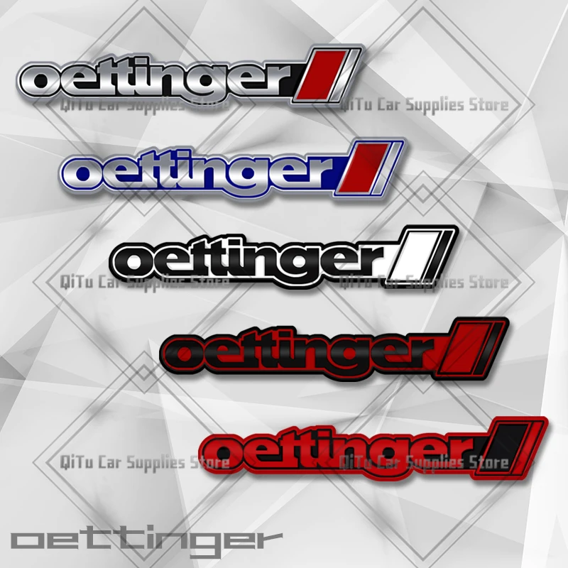 Insignia de modificación de OETTINGER de aleación de Zinc, emblema de maletero de coche, calcomanía de rejilla 3D, pegatina para POLO, Golf, Passat,