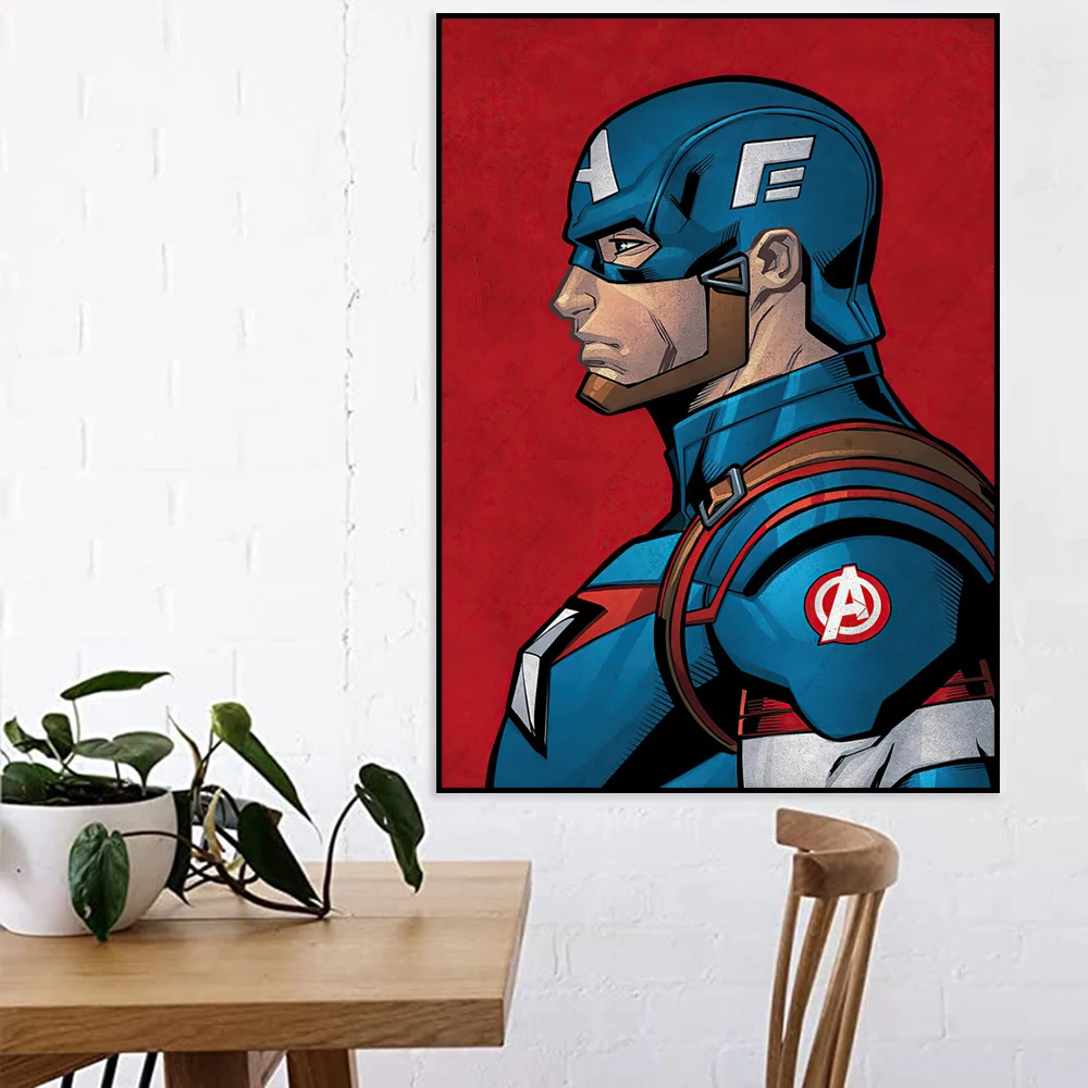 Marvel Movie Superhero Wall Art Posters SpiderMan Iron Man Simple Home Decor Diamond Painting Mural Prints Pictures Gifts