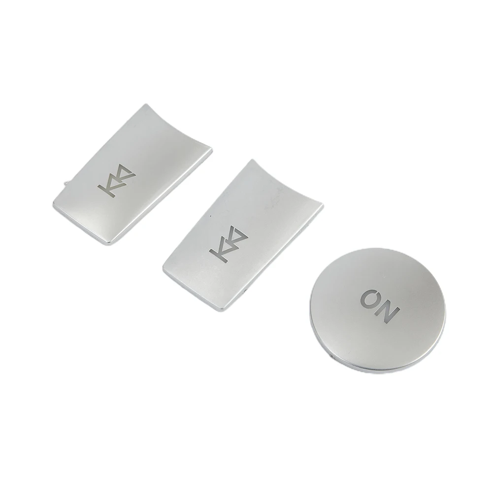 العلامة التجارية الجديدة غطاء أزرار ملصق رائجة البيع الفضة حجم W204 X204 3 قطعة/المجموعة لمرسيدس بنز C GLK ABS كروم البلاستيك