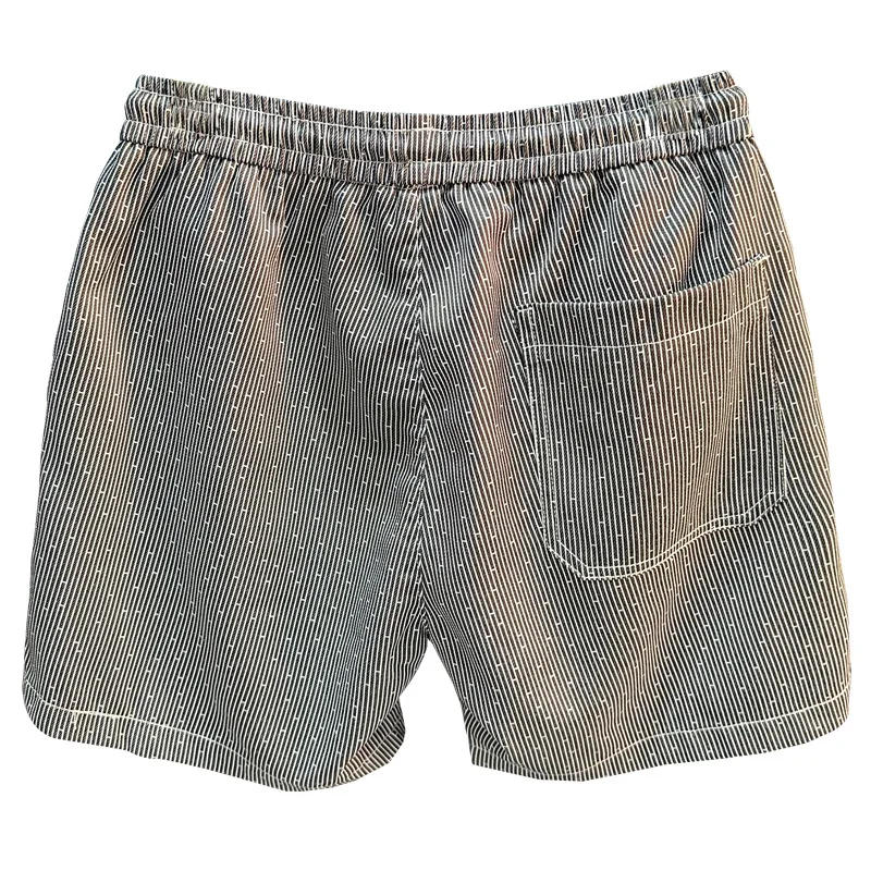 2025 летние новые мужские пляжные шорты в полоску с принтом, повседневные модные спортивные дышащие эластичные четвертьбрюки