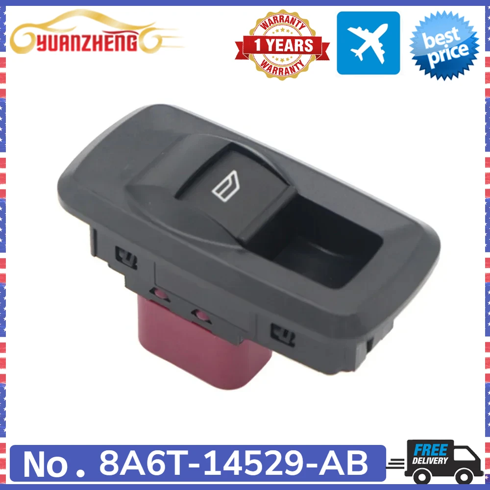 For Ford Festiva Fiesta SE Ecosport 8A6T14529AB 8A6T-14529-AB Passenger Power Window Switch Single Button BE8Z-14529-BA