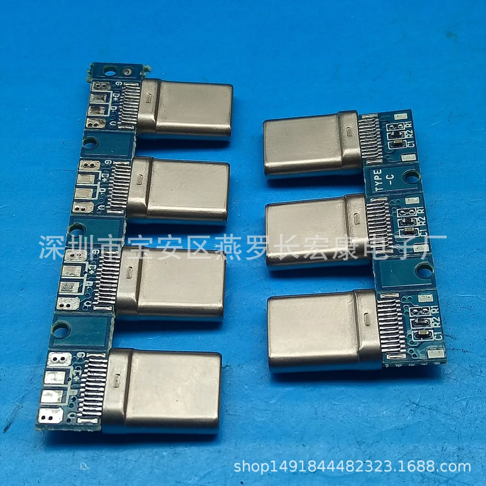 For USB 3.1 type-C male stretch model with PCB soldering TYPE 3.1 with resistor male