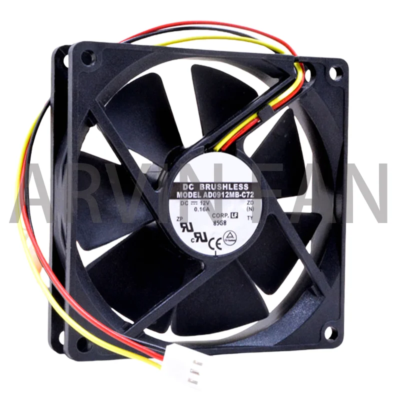 Tout nouveau ventilateur de refroidissement d'unité centrale de boîtier d'ordinateur de la AD0912MB-C72 9cm 90x90x20mm 9020 90mm DC12V 0.16A