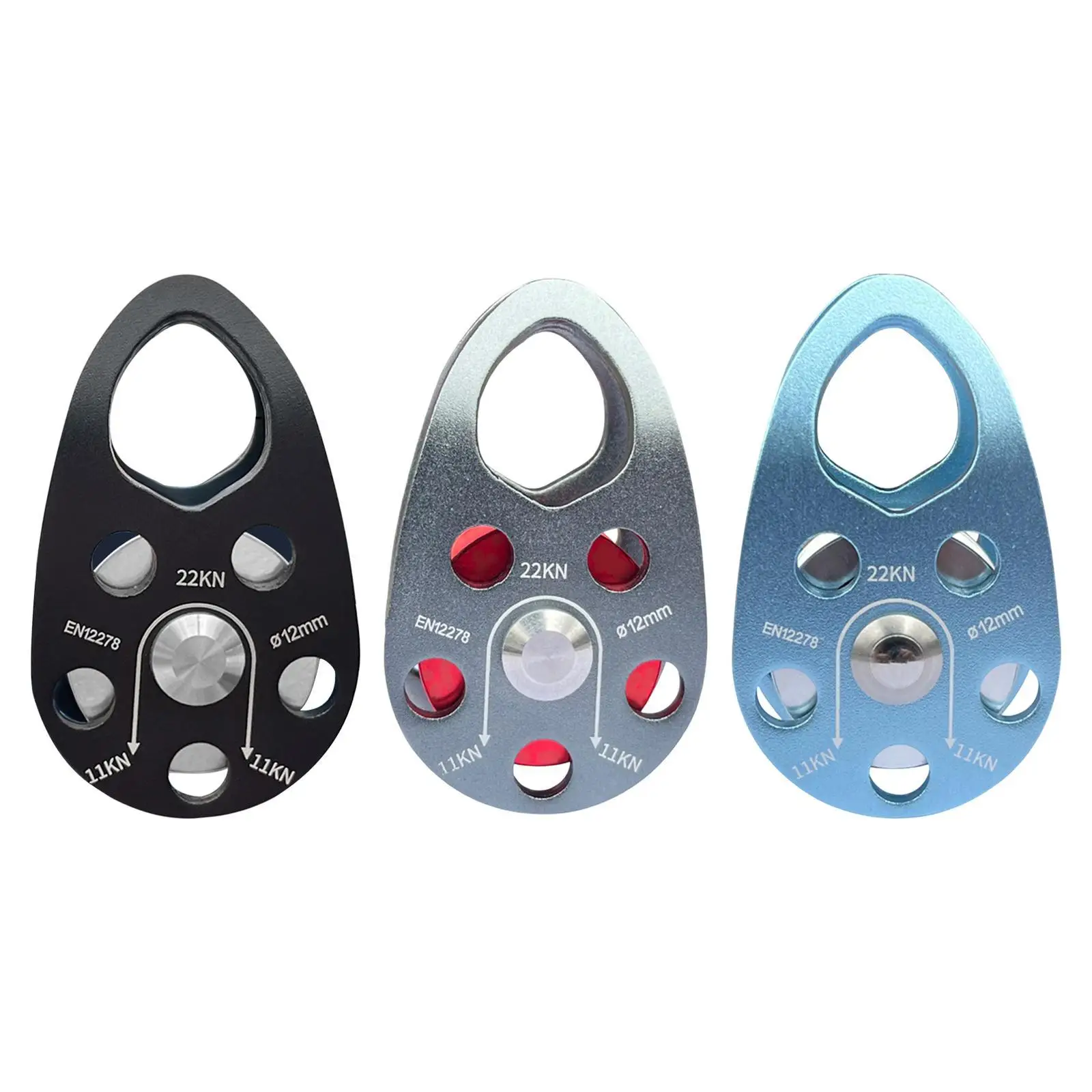 22kN Side Plate Single Fixed Pulley Heavy Duty for Engineering Lightweight Accessory Easily Install Portable Bearing Hole Hitch