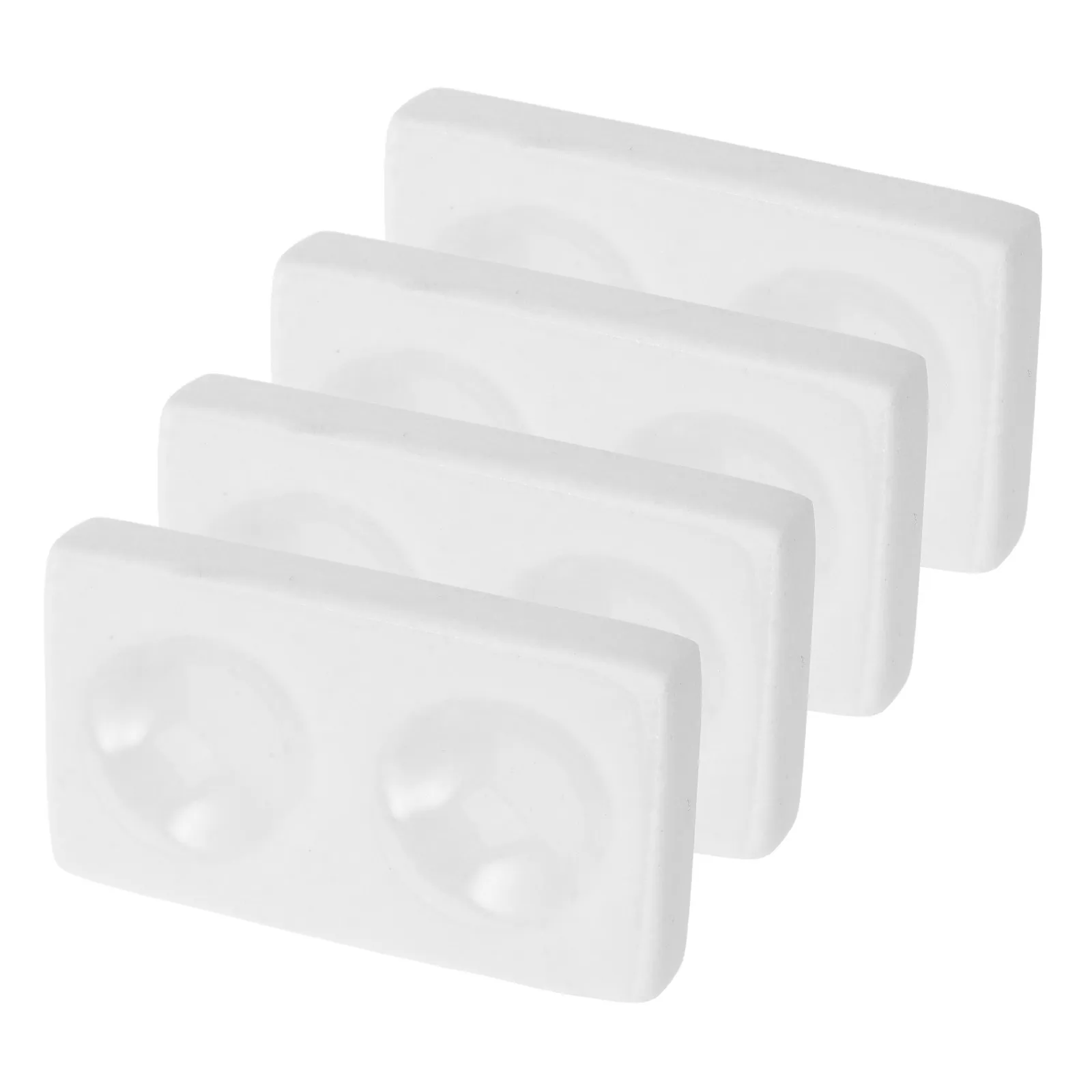 4Pcs Porcelain Spotting Plates Sturdy Ceramic Laboratory Dishes for Scientific Experimentation Reaction Observation Sample
