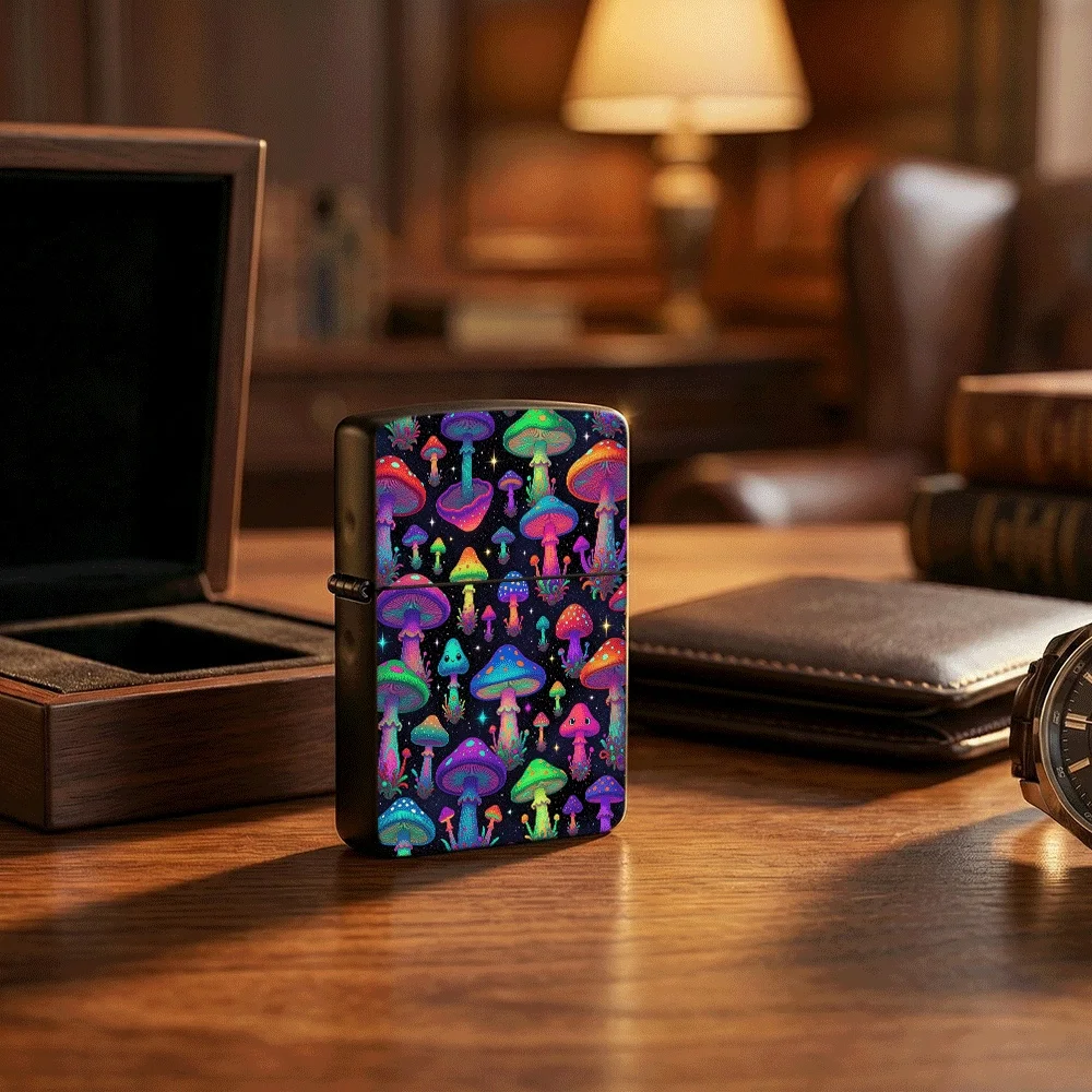 

Neon Mushroom Galaxy Flip Top Lighter