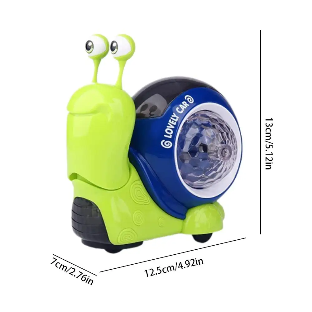 ของเล่นเสริมพัฒนาการเด็ก รถหอยทากไฟฟ้า ของเล่นเด็ก รถของเล่นมีไฟ มีเสียงเพลง หมุนได้ โยกได้ ล้อหมุนได้รอบทิศทาง