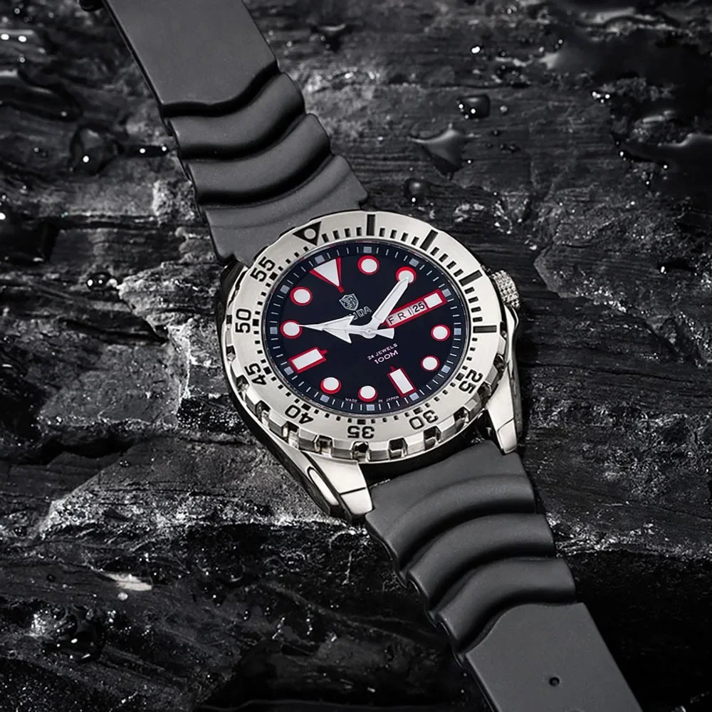Luxury Men's Quartz Watches Top Brand Stainless Steel Ceramic Bezel Solid Strap Sports Watches For Men