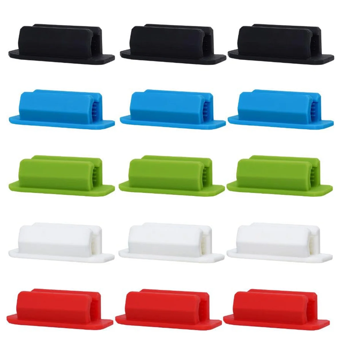 15Pcs Adhesive Silicone Pen Holder for Desk, Pencil Holder