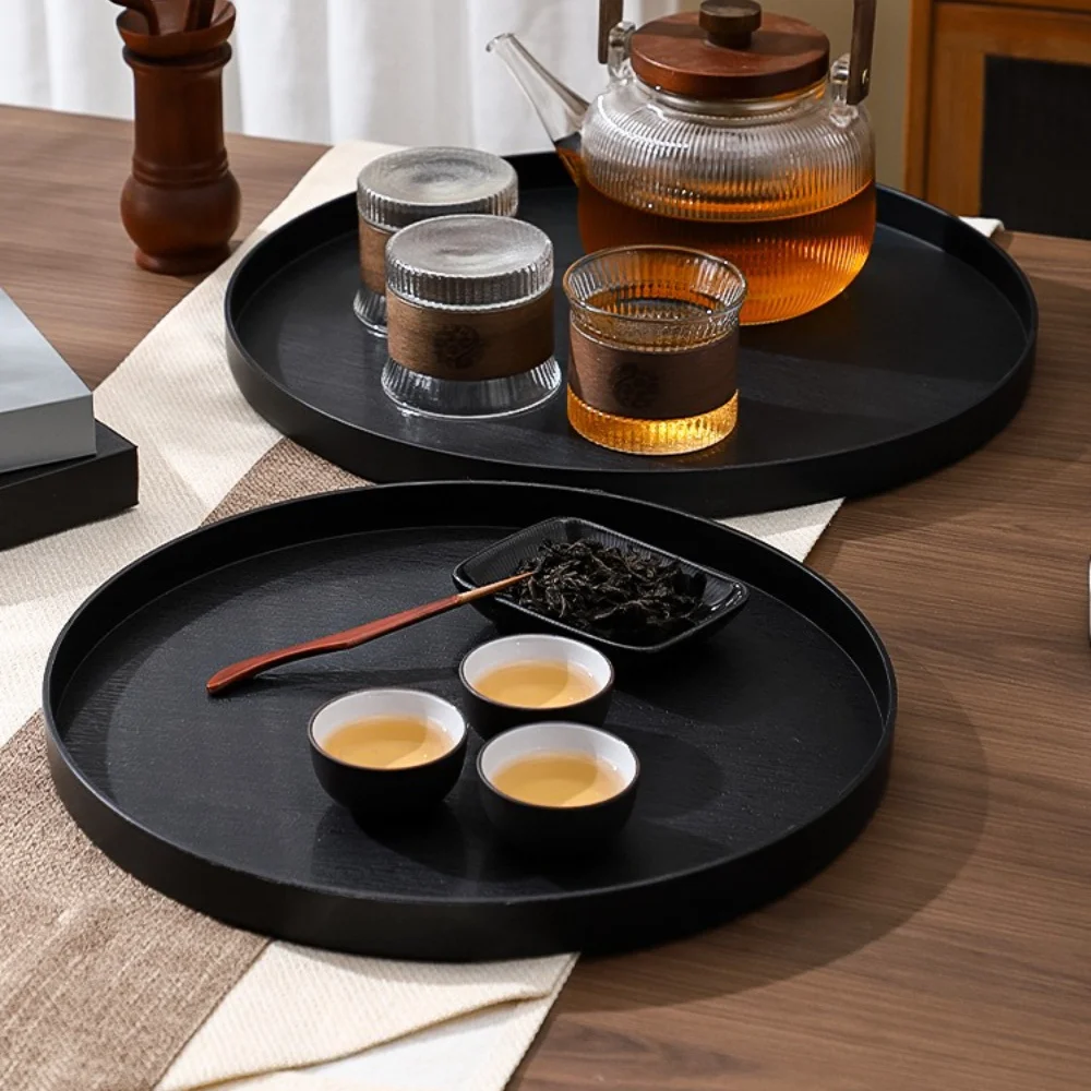 

2 шт. пластиковый сервировочный поднос, османский поднос 12 "/13", круглый поднос дворецкий для завтрака в кровати, декор журнального столика, вечеринка