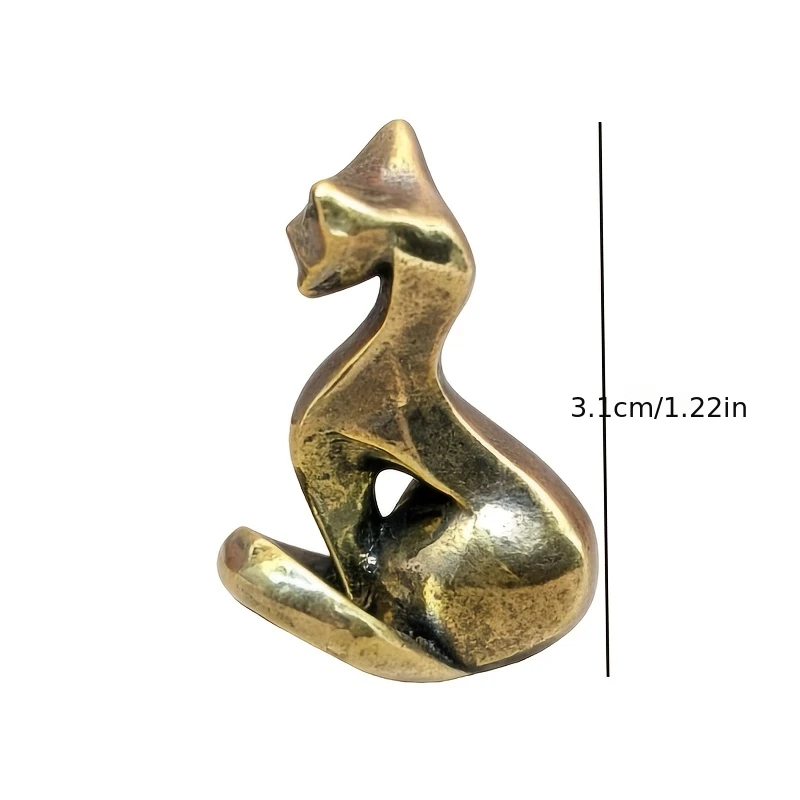 1/2 pieces of exquisite brass are made of abstract art cat ornaments, with a unique and smart European style shape.