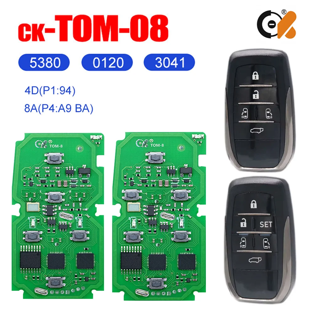 CK TOM Series TOM-O-08 Universal Car Smart PCB 4D/8A Auto Remote Circuit Board For Toyota Alphard RAV4 Previa Vellfire