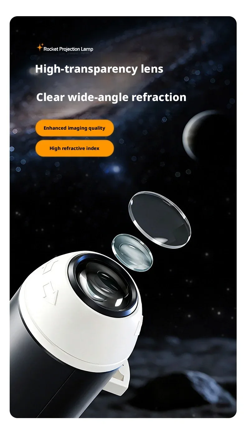 Mini Galaxy Star Projetor With 12 HD Images USB Plug LED Night Lamp 360° Rotation For Children Bedroom Decoration Birthday Gift